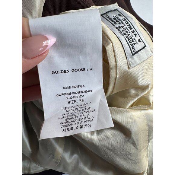 Golden Goose Double Breasted Blazer in Coffee-Colored Wool Gabardine Chicory - Picture 5 of 5